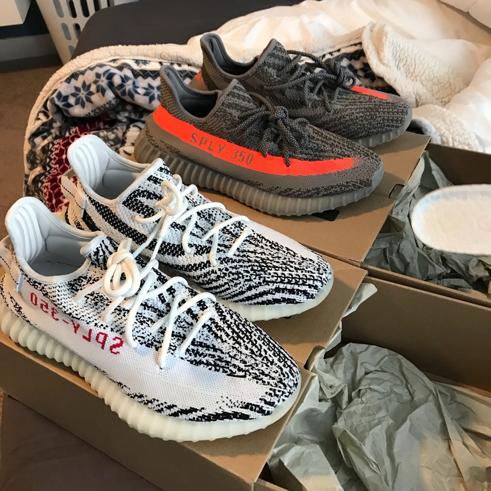 AUTHENTIC Yeezy Beluga V2 Gray and Orange